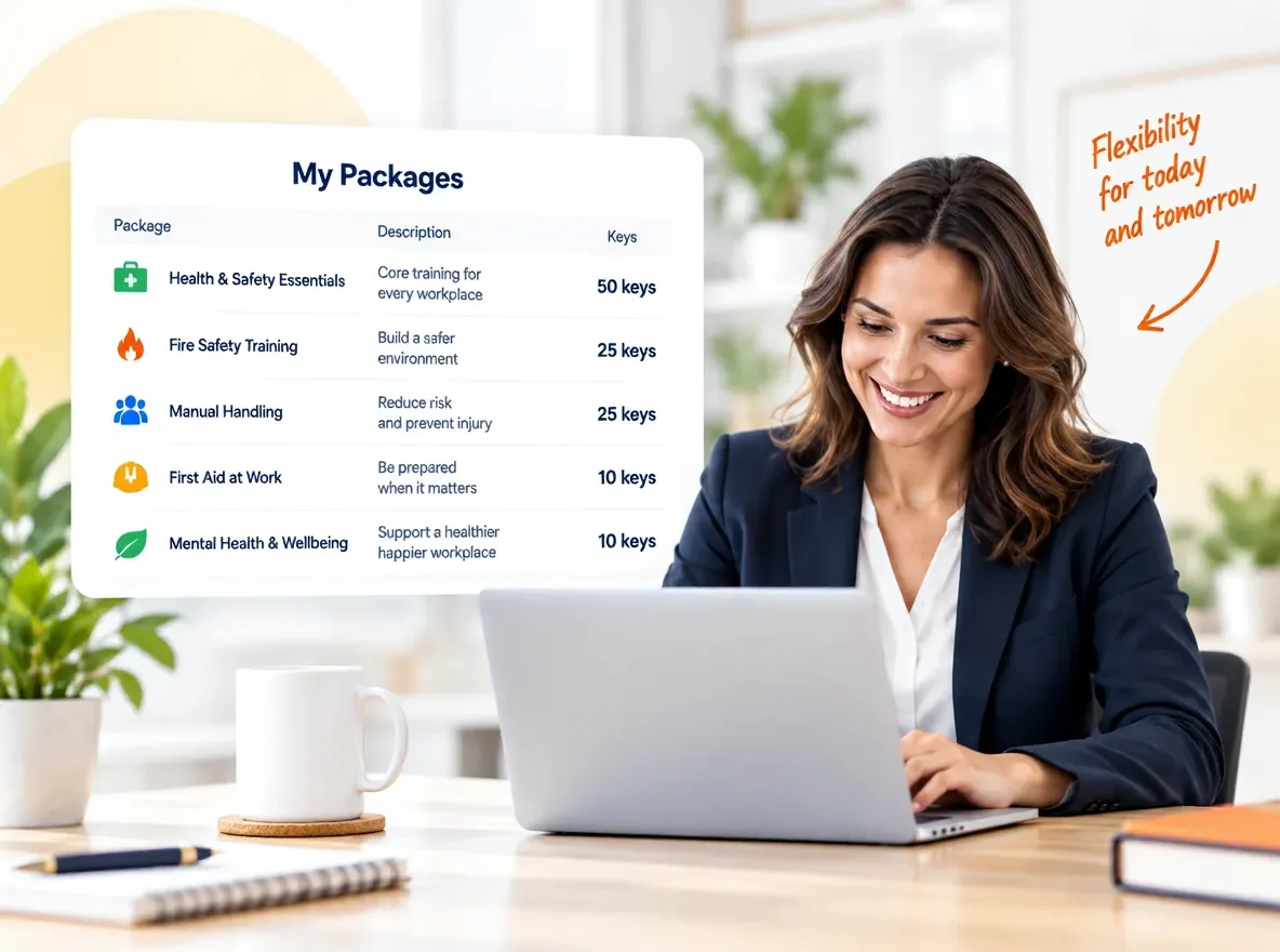 Business manager using Safety Courses UK training packages