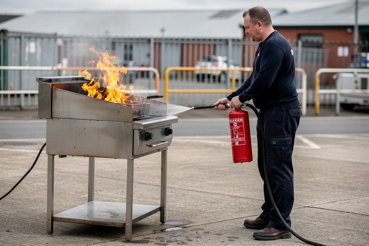 Using Wet Chemical Extinguishers and Fire Blankets