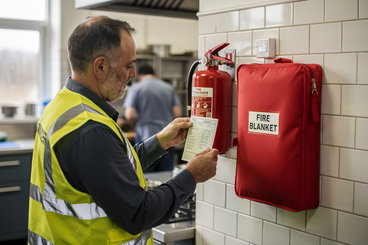 Checking Extinguishers and Fire Blankets