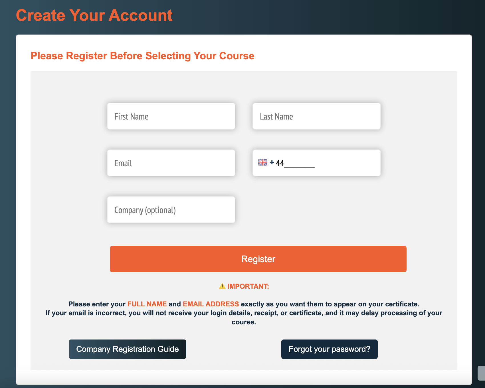 Registration Form